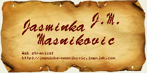 Jasminka Masniković vizit kartica